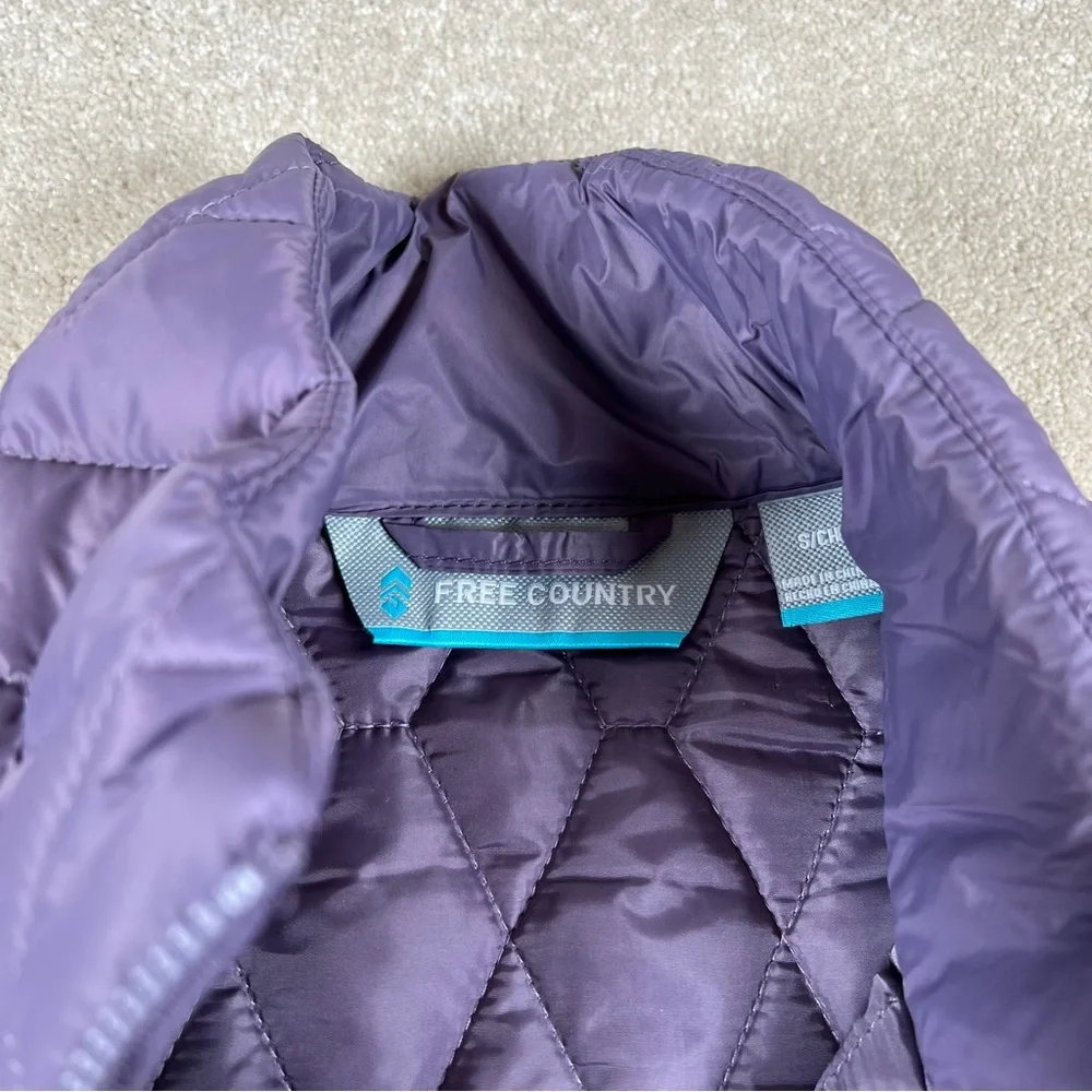 Lightweight Puffer Vest Quilted Purple NWT Zip Up Repreve Free Country Women's S - Picture 3 of 14